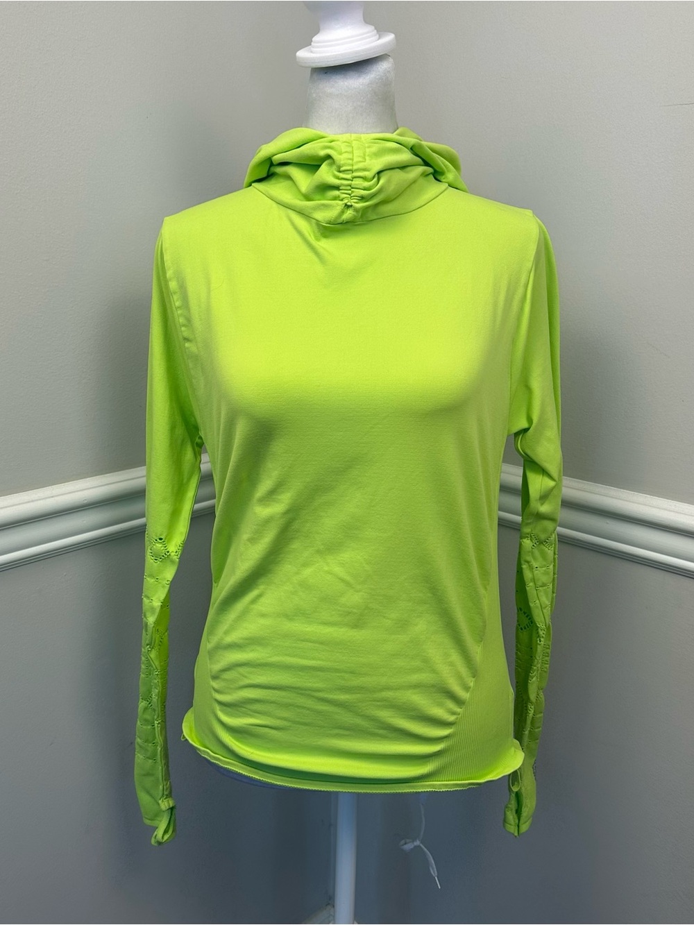FP Movement by Free People Neon Lime Hooded Long Sleeve Top M/L